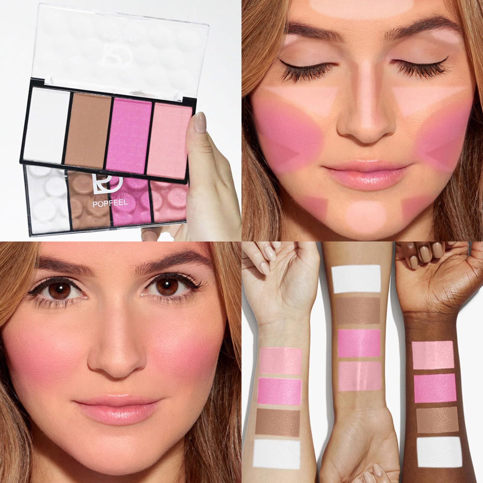 Kit de Maquillage Complet Coffret Ensemble-cadeau de Maquillage Xmas Makeup Gift Set avec Palette de Fards à Paupières, Rouge à Lèvre, Pinceaux, Correcteur, Mascara, Fard à Joues, Poudre