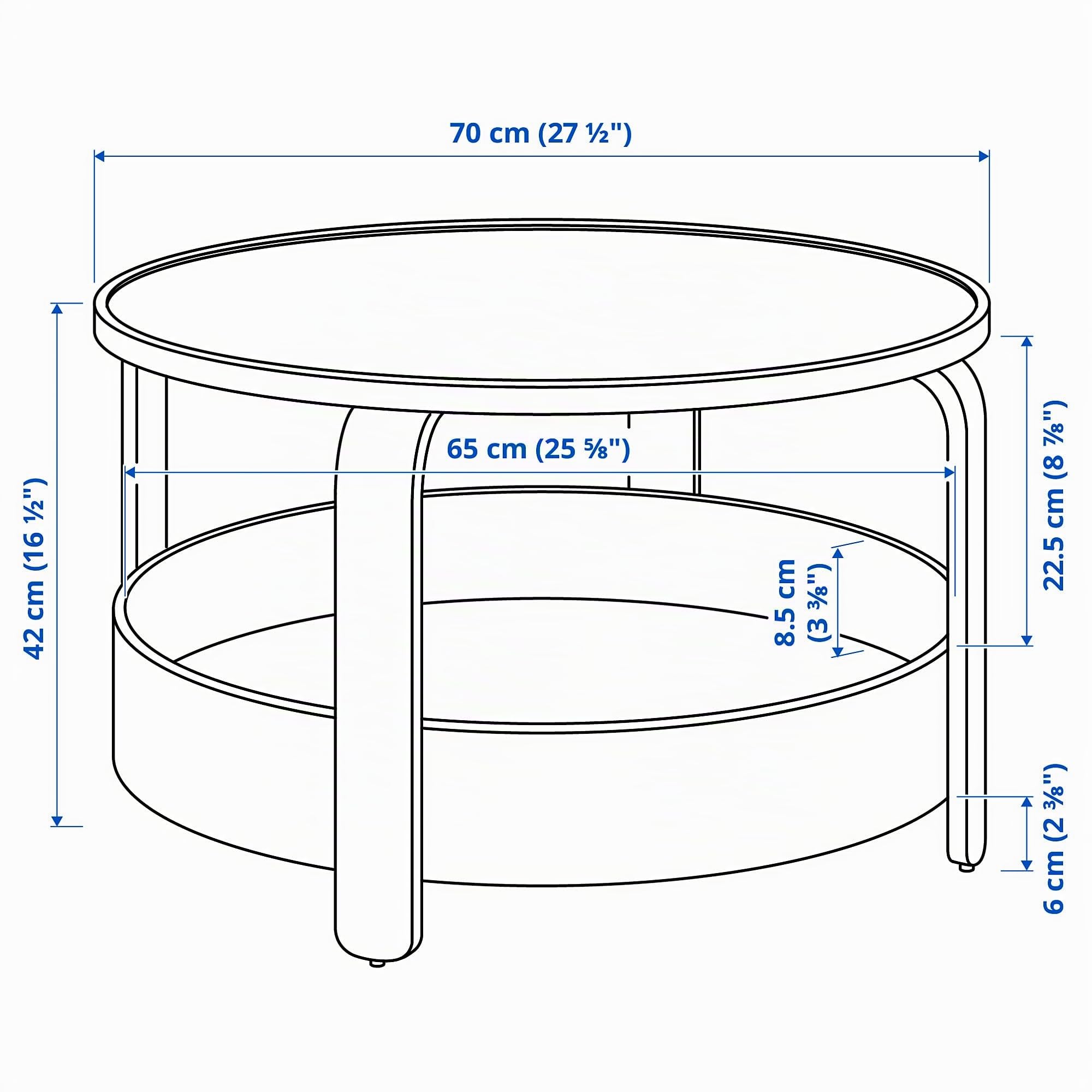 Ikea BORGEBY Table basse en bouleau 70 cm