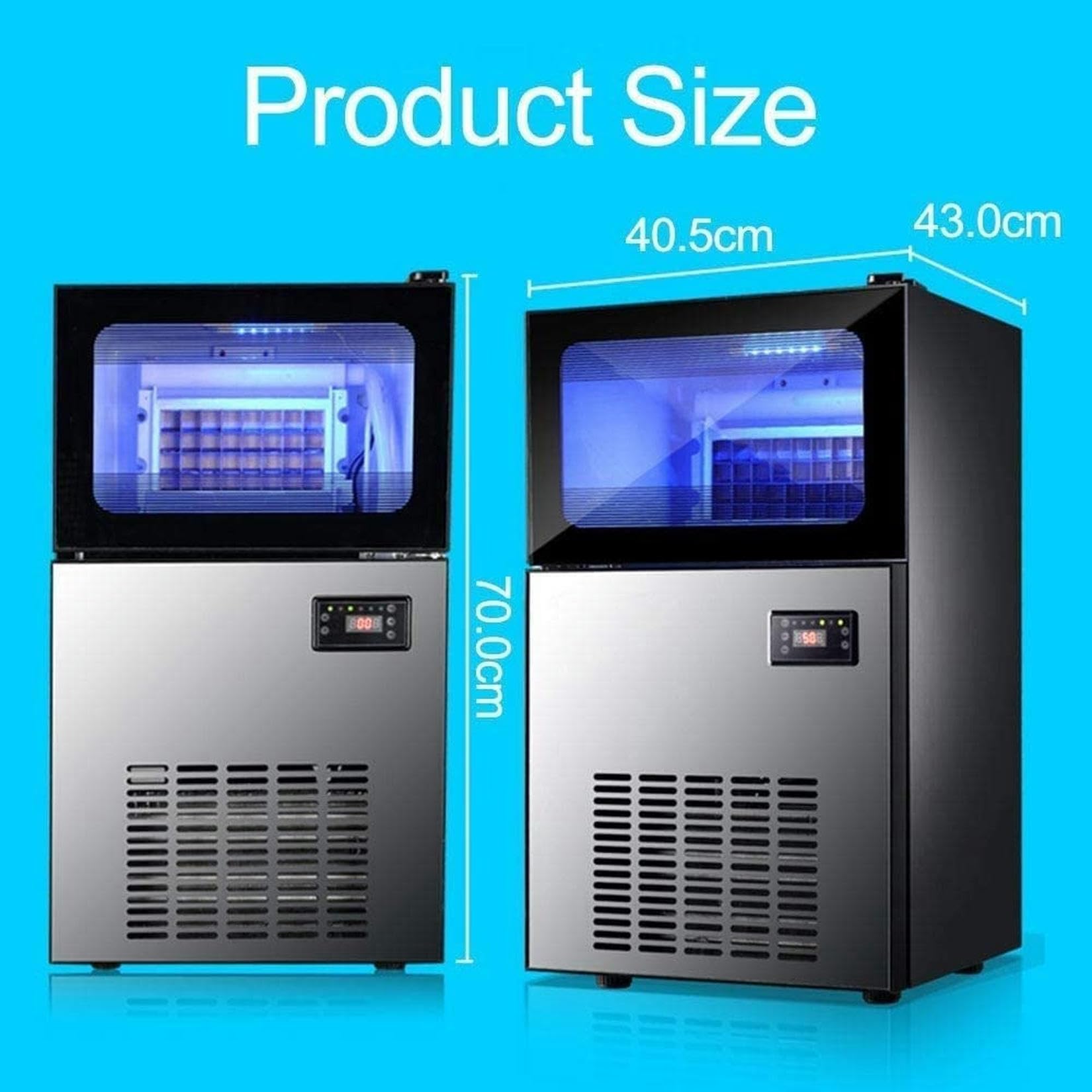 Macchina per la produzione di ghiaccio commerciale indipendente - Produce 99 libbre di ghiaccio in 24 ore con una capacità di stoccaggio di 29 libbre