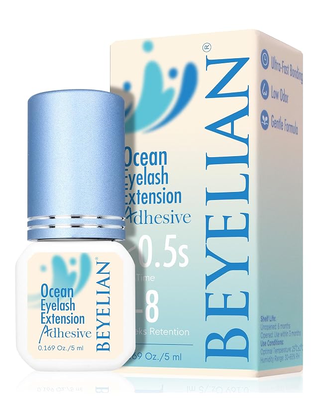 Cola azul líquida para extensão de cílios BEYELIAN, 5 mL
