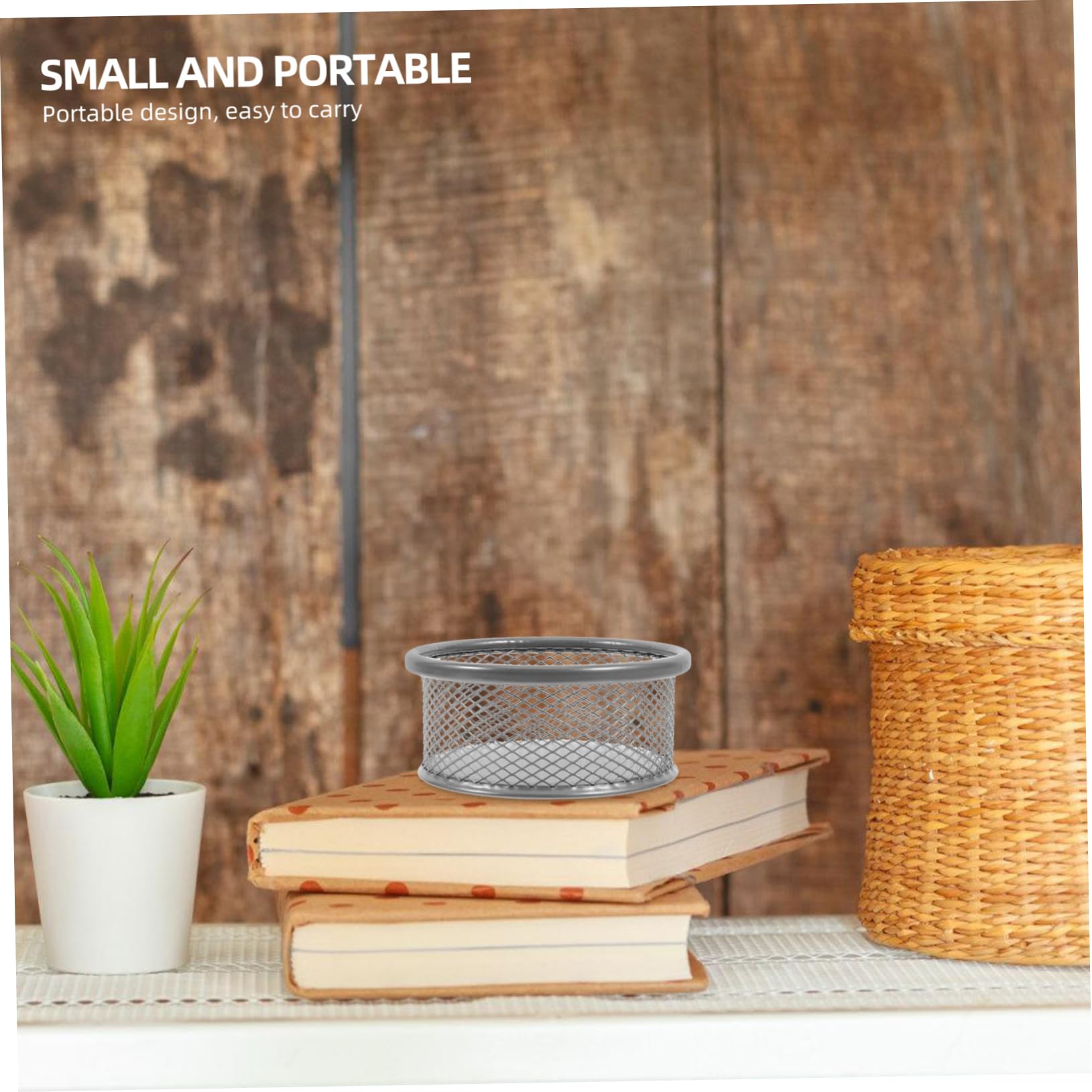 Gogogmee Sturdy Iron Mesh Paperclip Organizer 4pcs Desktop Clip Storage Rack Office Supply Classroom