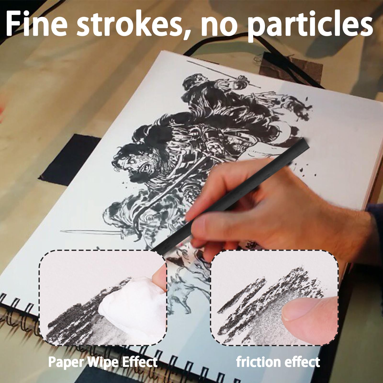 Kohlestifte zum Zeichnen, Zeichenkohle Sticks 3 Verschiedene Größen, 12 Stöcke Willow Sketch Kohlestifte, Sketch Zeichenkohle Set, Weidenkohle, zum Zeichnen, Skizzieren und Kunst