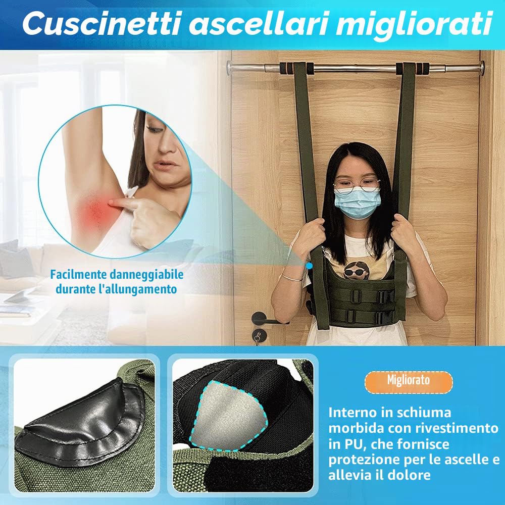 Cinghia lombare per decomprimere ernia del disco posteriore sollievo dal dolore alla schiena sciatica, scoliosi spinale decompressione macchina imbracatura verticale (medio)