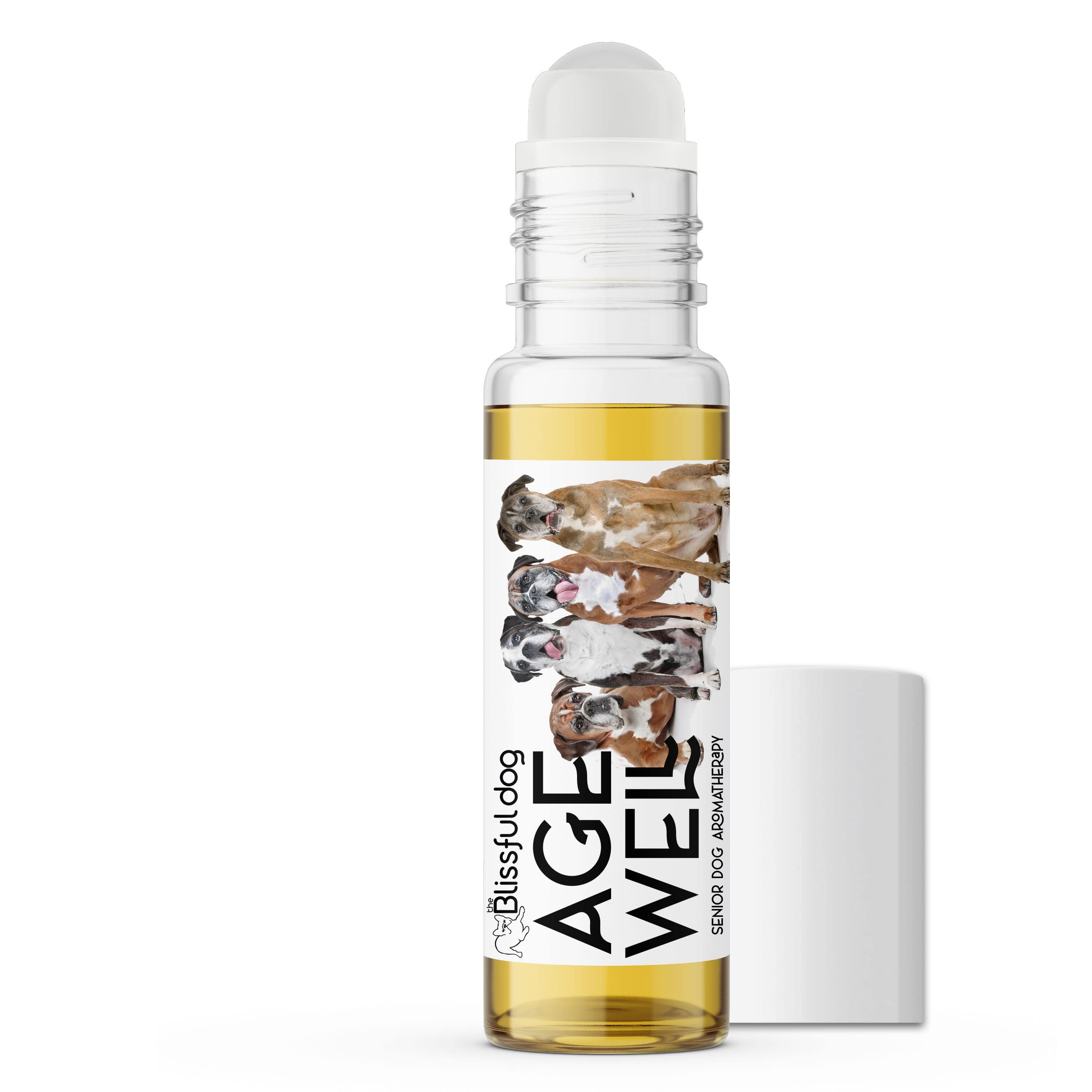 The Blissful Dog Boxer Age Well Dog Aromatherapy Roll-On Bottle for Your Dog's Peaceful Ageing