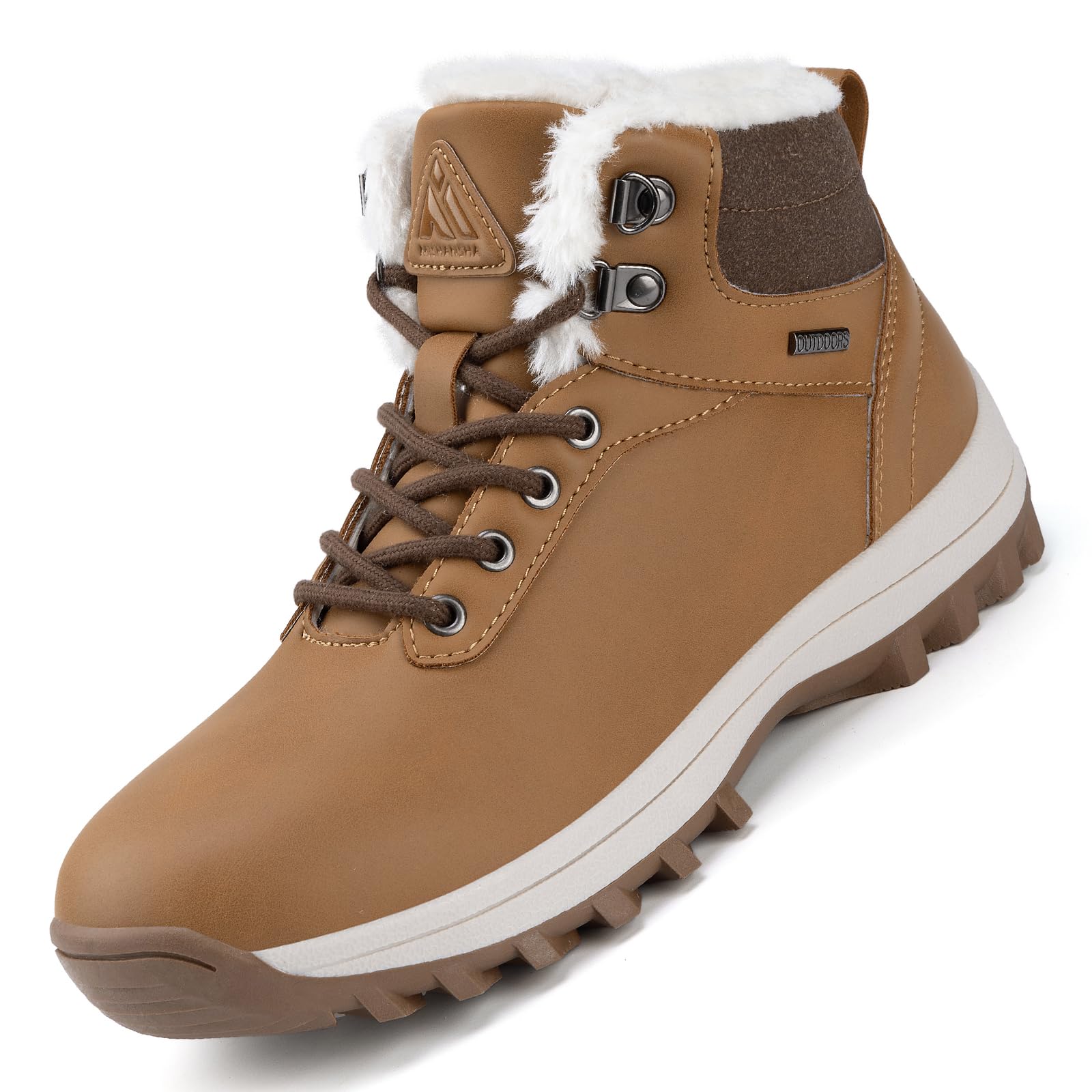 Mishansha Scarpe Uomo Donna Invernali Impermeabili Antiscivolo Stivaletti Invernali con Pelo, Gr.36-48