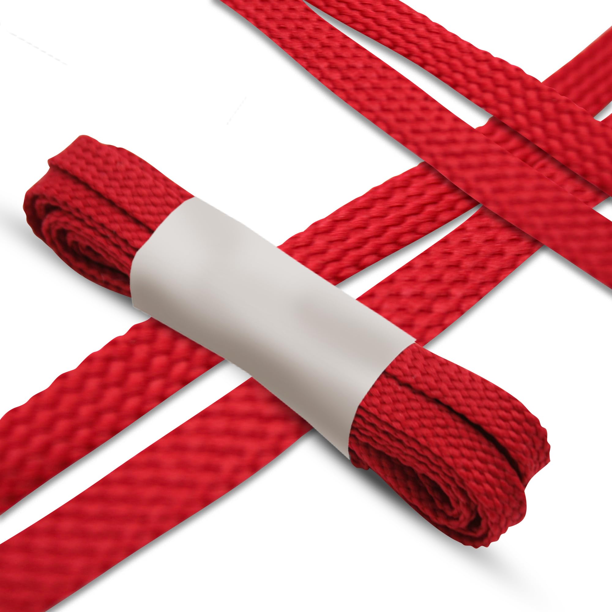 Image secondaire de Pack de 3 Lacets Plats Rouges pour Baskets et Bottes - 1200 x 5 mm