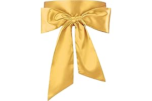Women's Elegant Satin Waist Belt: A Touch of Gold for Special Occasions