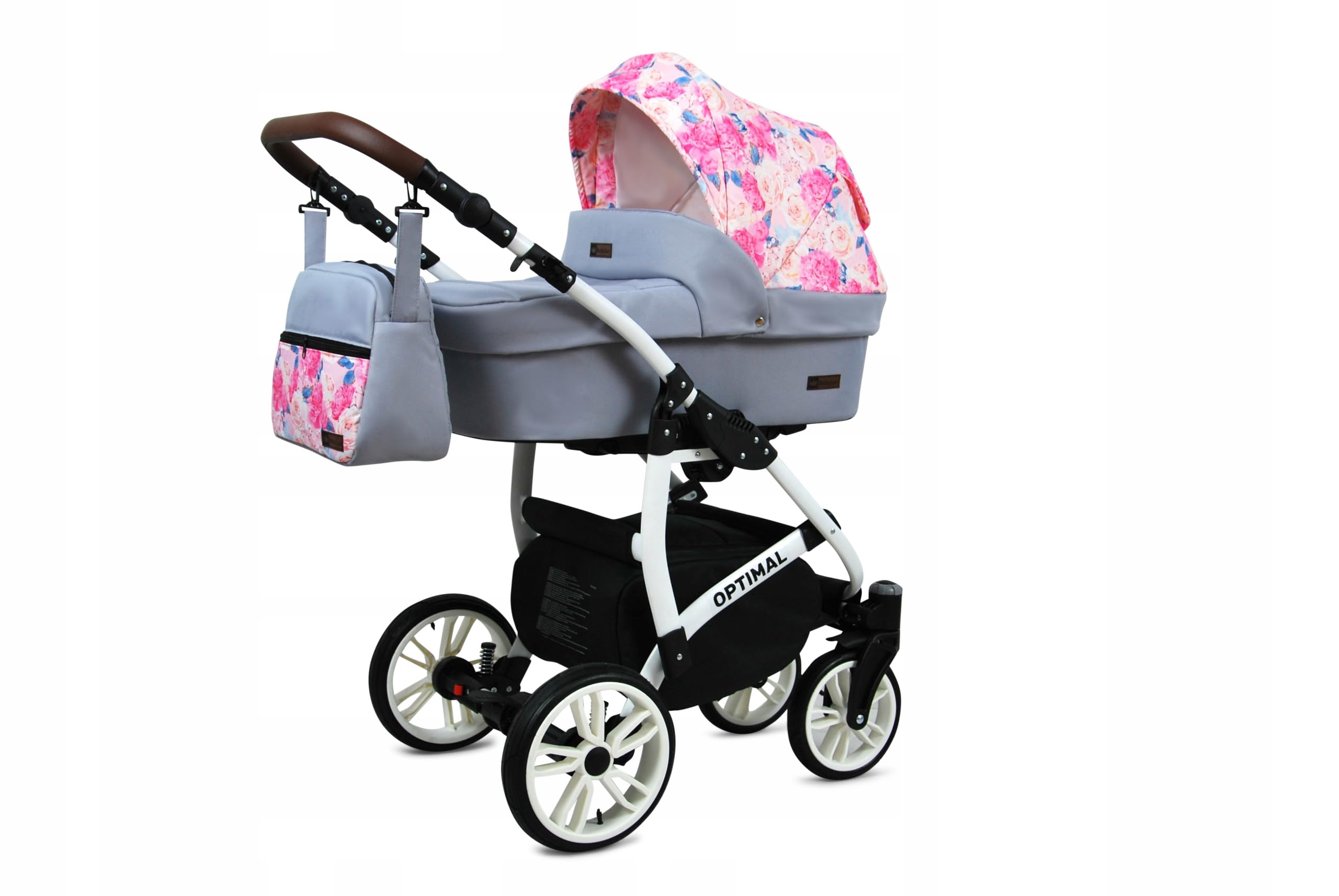 BabyLux® Carrito de Bebé Sistema de Viaje Set 3 en 1 - Optimal - incl. Capazo, Silla de Paseo, Silla Coche - Cochecito - con Bolso cambiador, Cubierta para la lluvia, Mosquitera etc.