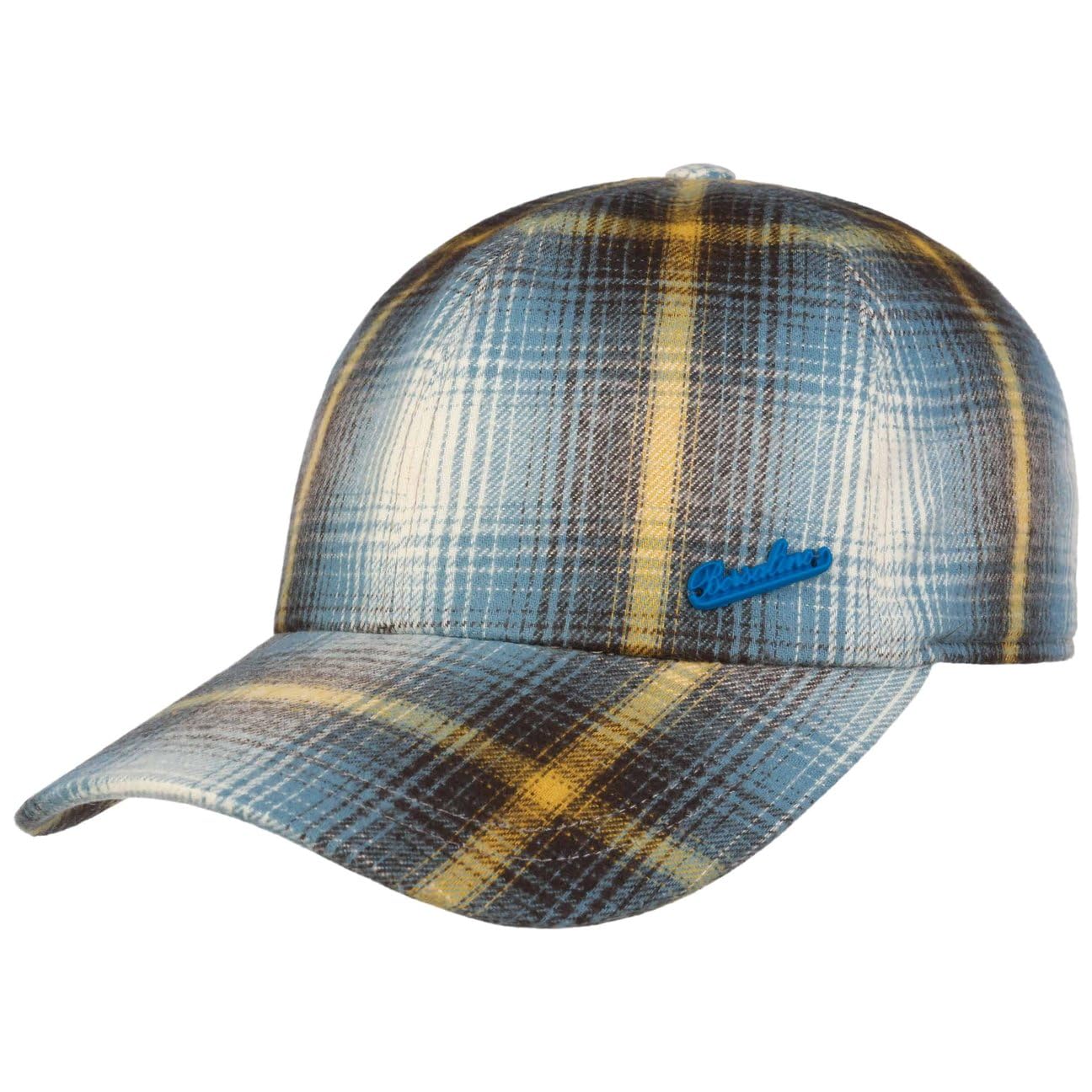 Borsalino Pienza Colour Check Cap Basecap Cappellino da baseball Curved Brim Donna/Uomo - Made in Italy con Ombrello, Chiusura in Primavera-Estate