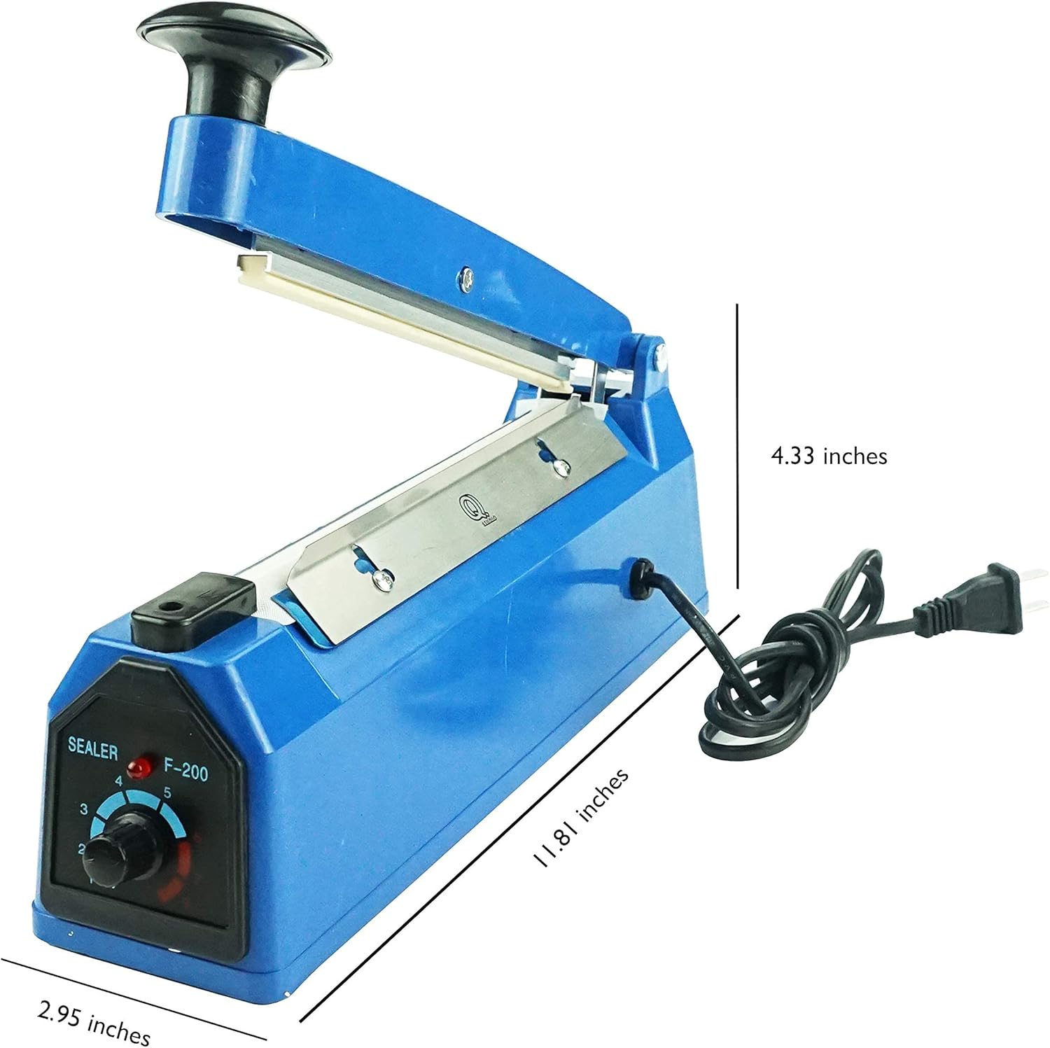 8" Impulse Heat Bag Sealer Mylar Poly Kraft Sealing Machine with Spare Wire Replacement Kit