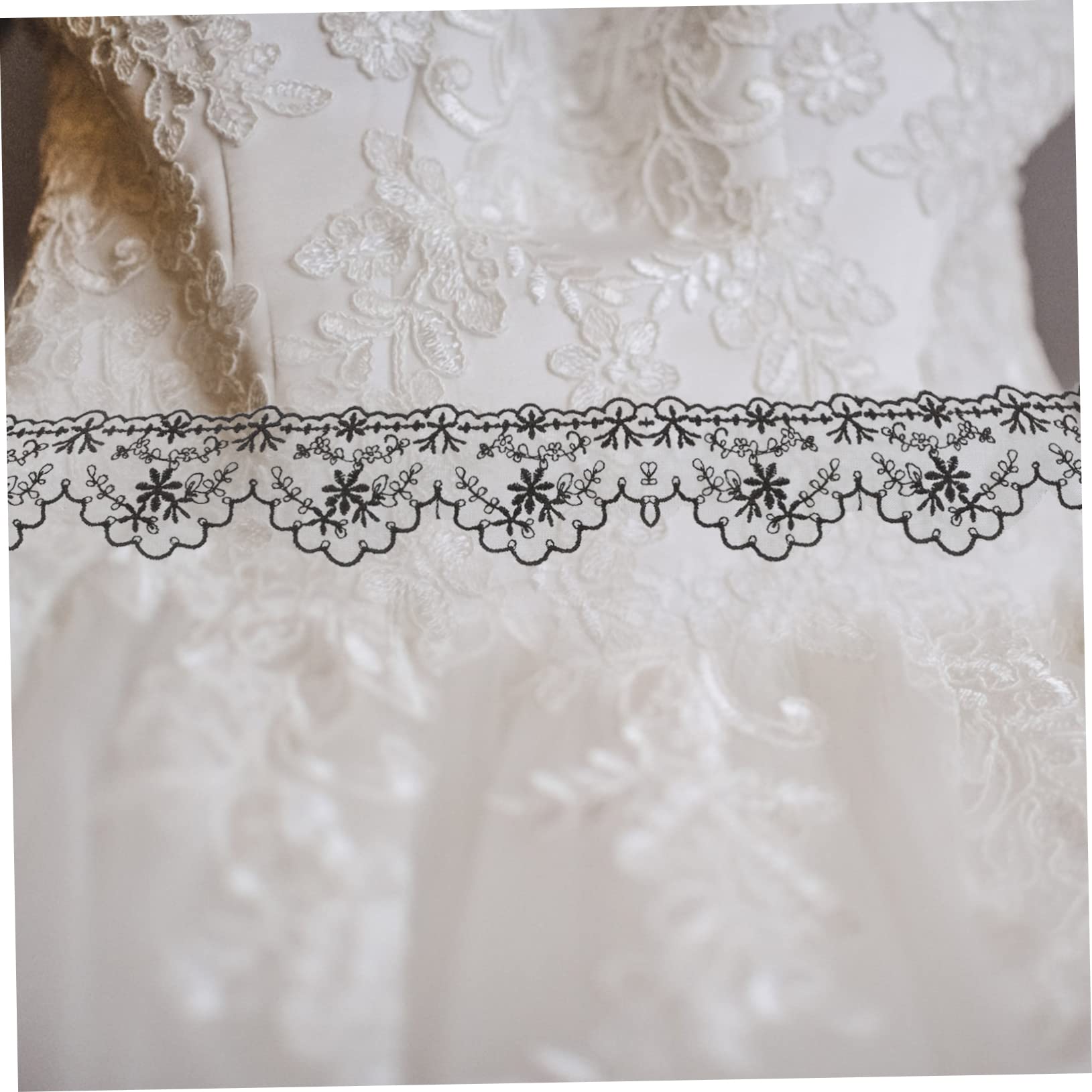 EXCEART 4 Rollos De Encaje Retro Vestidos Decoración De La Mano Traje Ropa Ajuste Cinta Borla Cadena Fibra Flecos Ajuste Decorativo Vestido Tela Ropa Delicada Ajuste De Tela Para