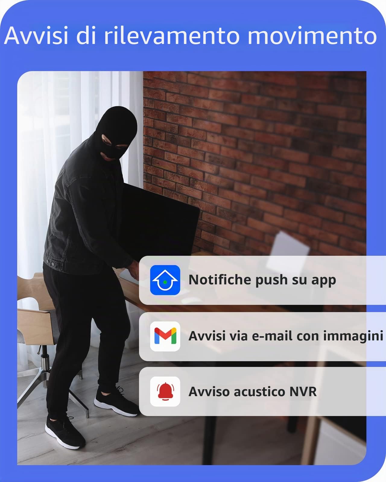 ANNKE Sistema di sorveglianza 8CH PoE NVR per registrazione 24/7, sicurezza interna ed esterna, supporta 8 X 6MP/5MP/1080p/720p HD PoE IP, H.265+ (HDD non incluso)