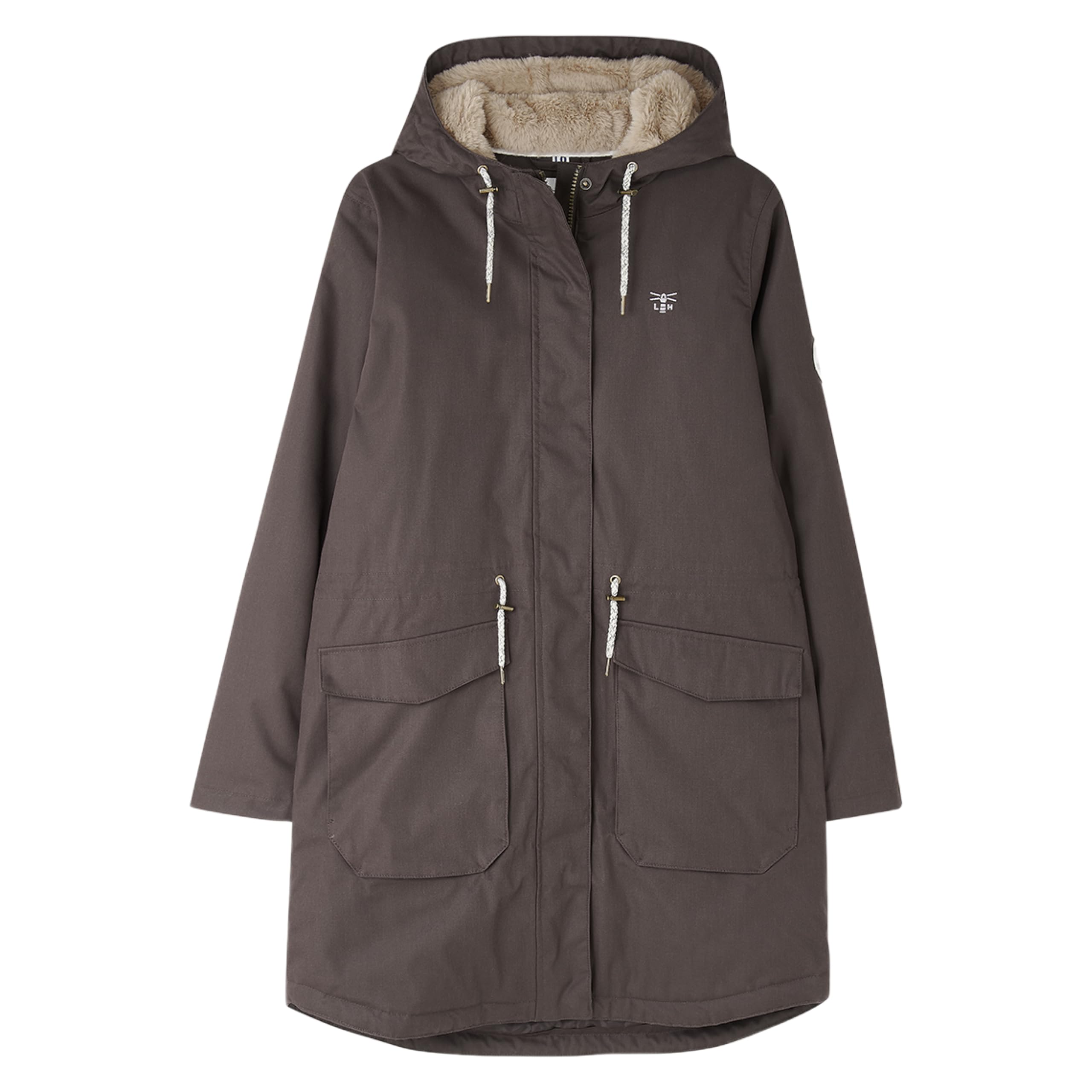 Lighthouse (Uk 16, Cocoa) Isobel Womens Faux Fur Lined Coat