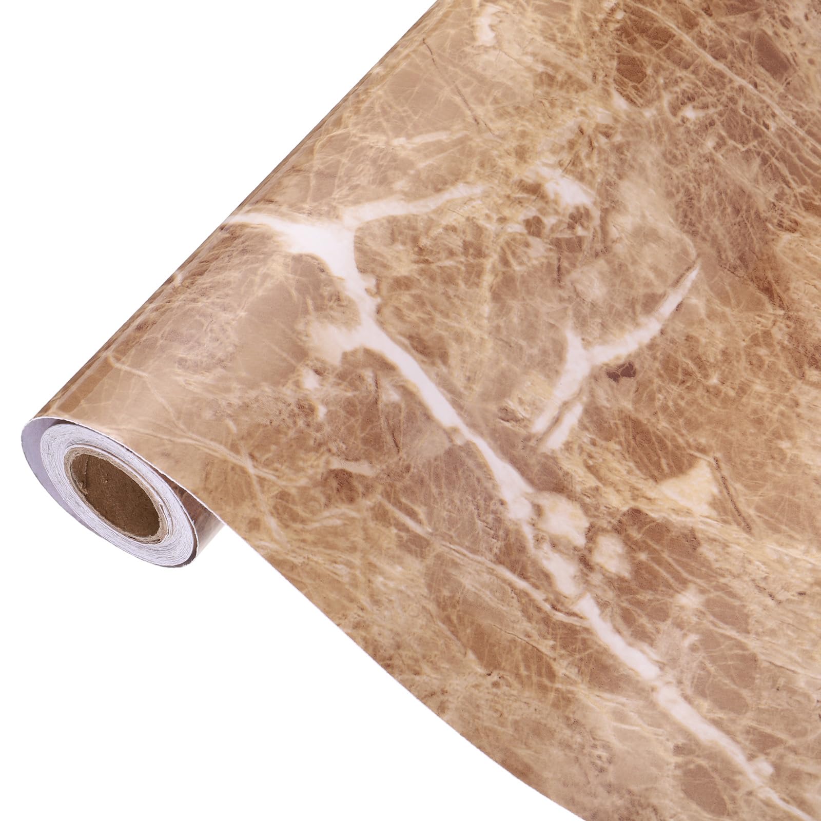 Papier peint autocollant marbre marron 80x500cm pour rénovation de cuisine