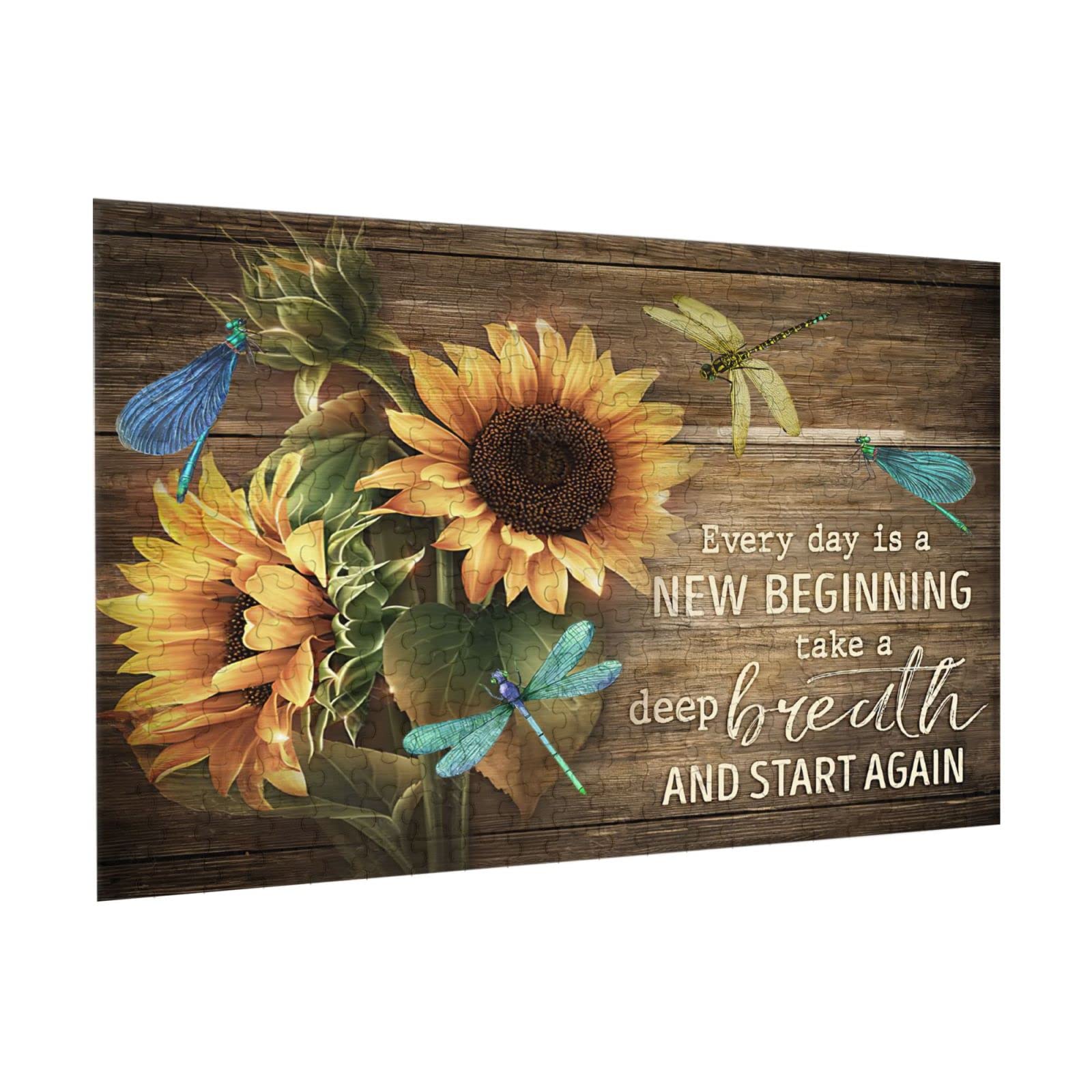 Amazon.com: Plaotiz Sunflower Jigsaw Puzzles for Adults and Teenagers Bible  Verse Dragonfly Wooden Fun Family Game Toy Educational Intellectual, 300PCS  : Toys & Games