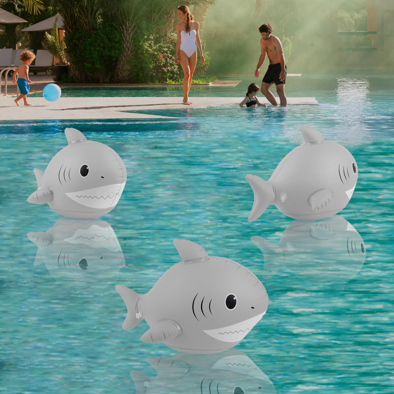 Snapklik.com : Floating Pool Lights, Solar Powered Shark Pool Lights ...