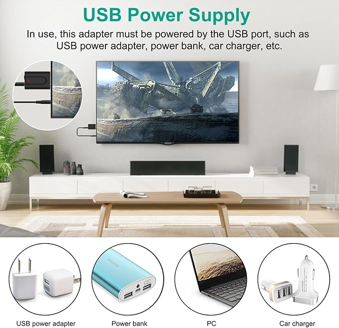 Adaptador Bluetooth 5.0 USB Mini 2 en 1 Transmisor Receptor Audio 3.5mm miniatura 7