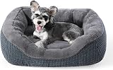 Amazon product image of INVENHO Small Dog Bed for Small Dogs, Cat Beds for Indoor Cats Washable, Orthopedic Dog Bed, Warming Soft Calming Sleeping Puppy Bed Durable Pet Bed with Anti-Slip Bottom S(20"x19"x6")