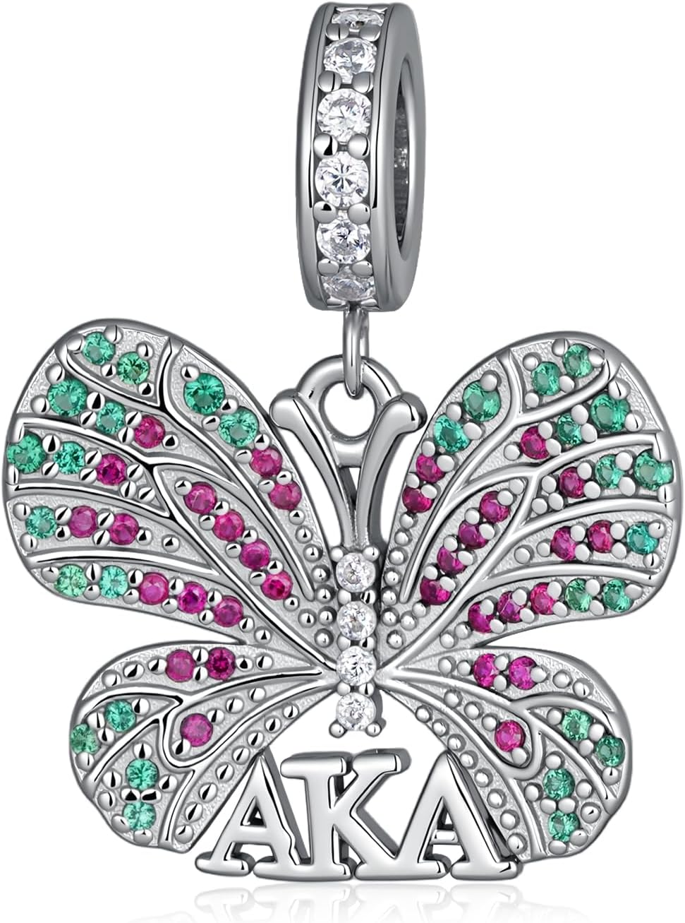 AKA Sorority Gifts for Women 925 Sterling Silver AKA Charms for Bracelets Sorority Charms Jewelry Gifts for Women
