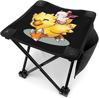 WGYWE Final Fantasy Mog y Chocobo Taburete de camping portátil plegable Slacker silla pequeña ligera