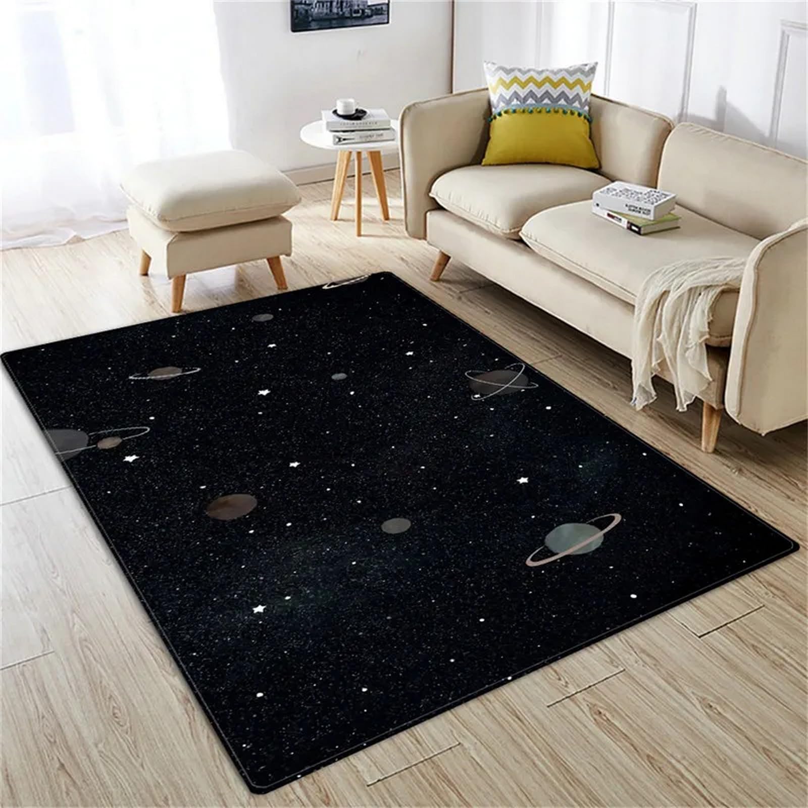 Tapis paysage ciel étoilé anti-glisse contre les salons froids