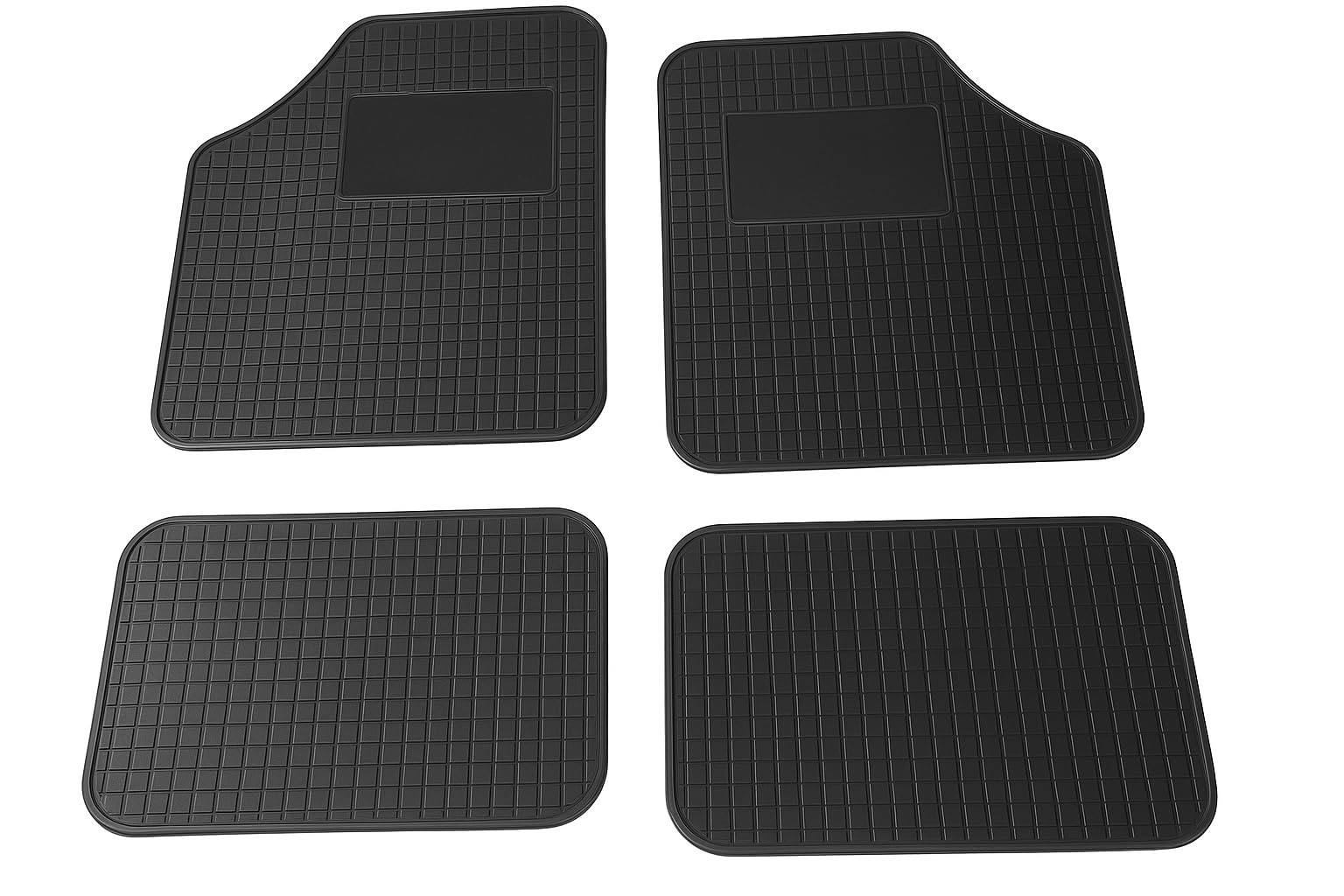SCAR Set 4 Tappetini Auto Universali in Gomma Antiscivolo – Tappeti Resistenti Impermeabili, Facili da Pulire, Adatti a Tutti i Veicoli