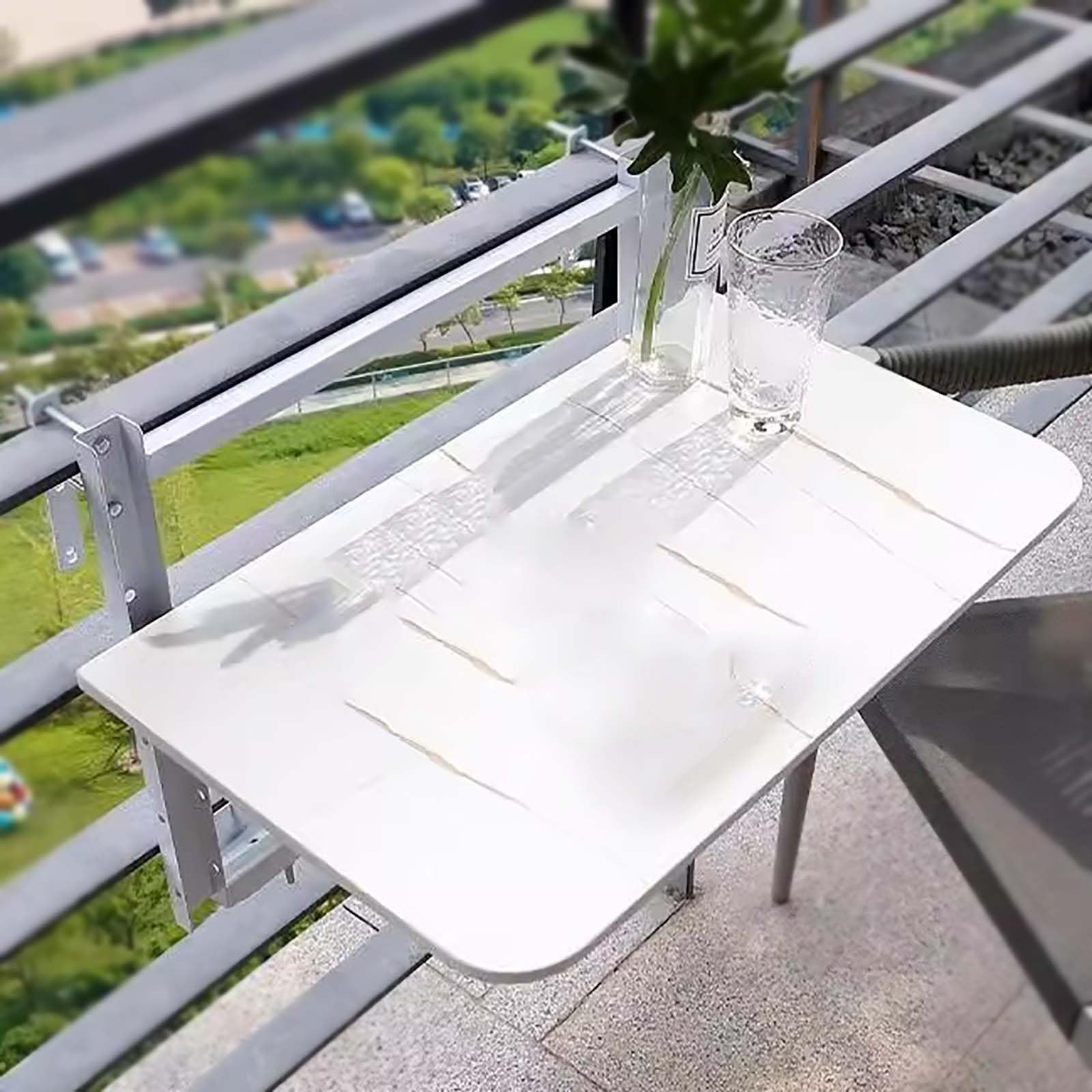 Table de bar pliante pour balcon et terrasse avec hauteur r&eacute;glable
