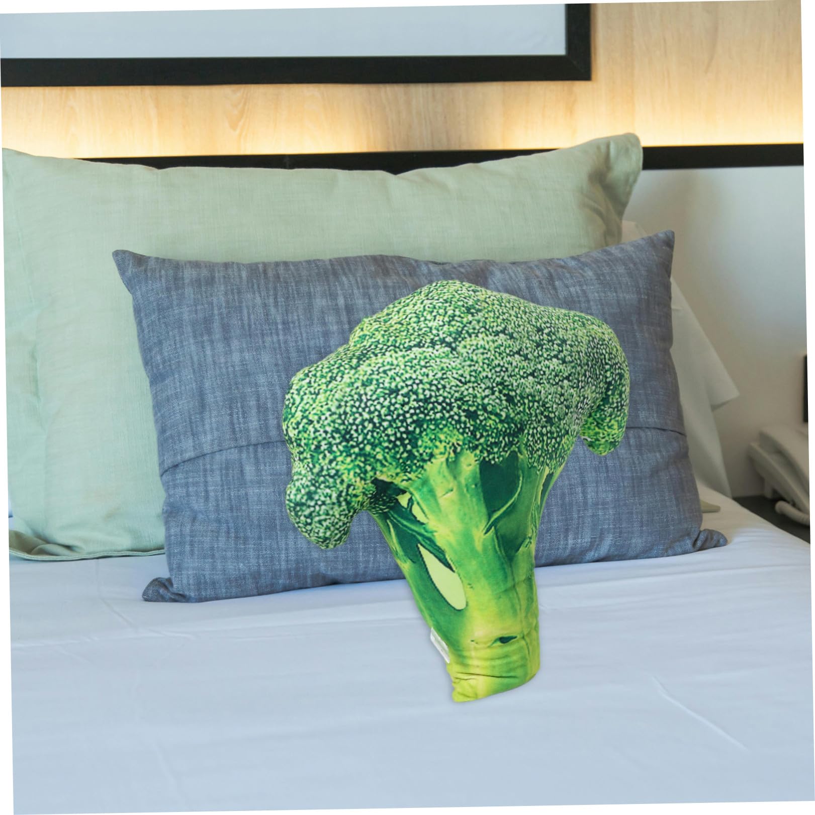 TOYANDONA Cuscino Vegetale a Forma di Broccoli Morbido e Realistico per Divano e Letto, Peluche Simpatica Decorazione per Casa, Sicuro per Bambini e Adulti, Resistente e Soffice