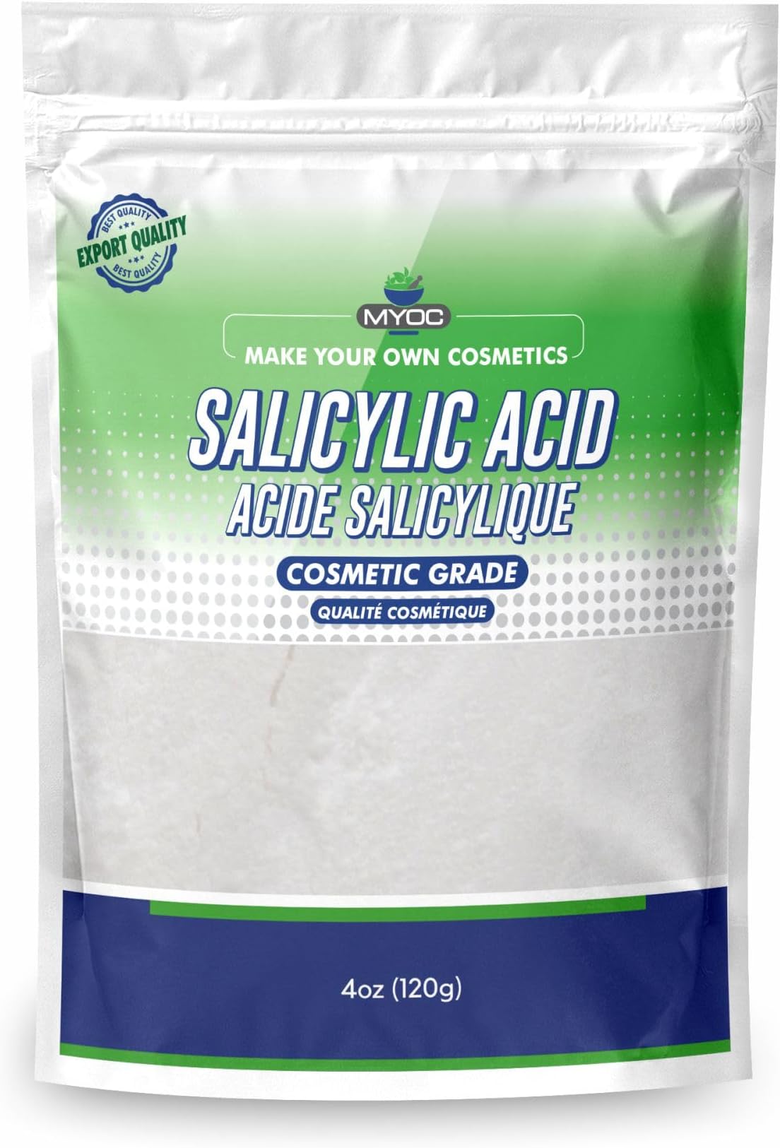 Salicylic Acid Powder | 100% Pure Cosmetic Grade for DIY and Skincare Industries - 120gm