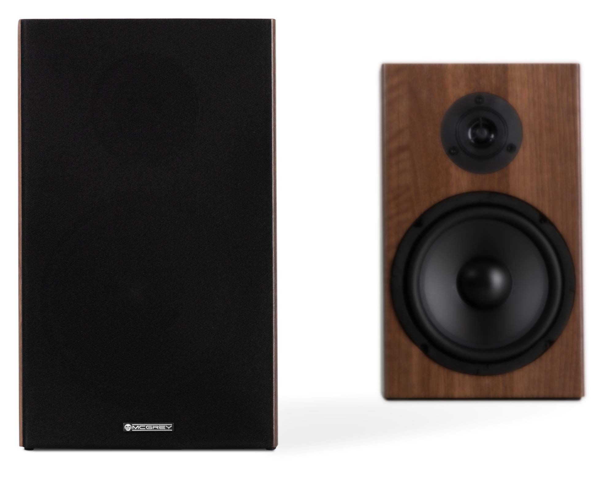McGrey BSS-265 BR 6,5" Altavoces HiFi de Estantería - 1 Par de Cajas - 40 vatios (RMS) - Sistema de 2 vías - también para Montaje en Pared - marrón