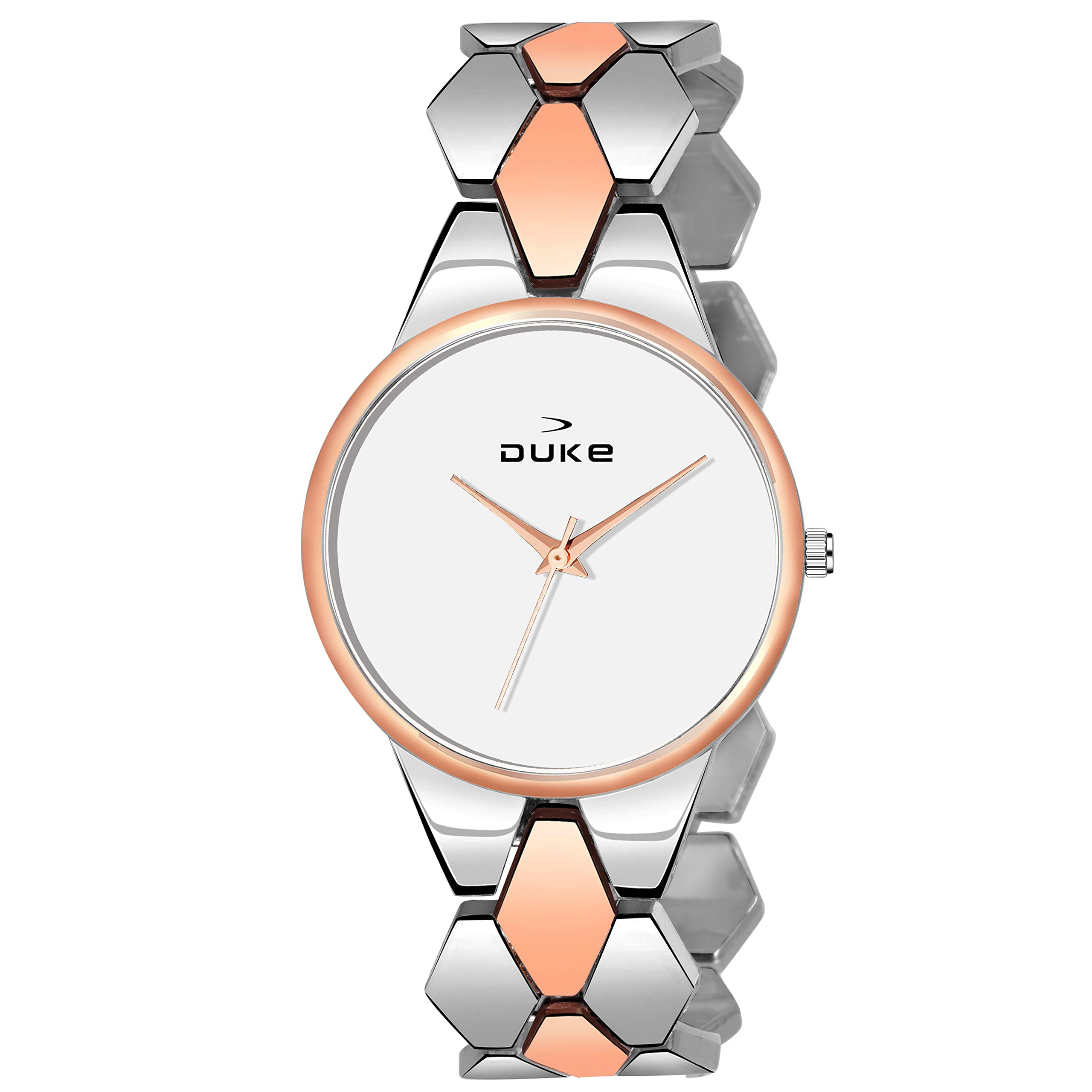DUKE Stylish Analog Metal Strap Wrist Watch for Woman and Girls, Silver (B084CZ4TQB) Amazon Price History, Amazon Price Tracker