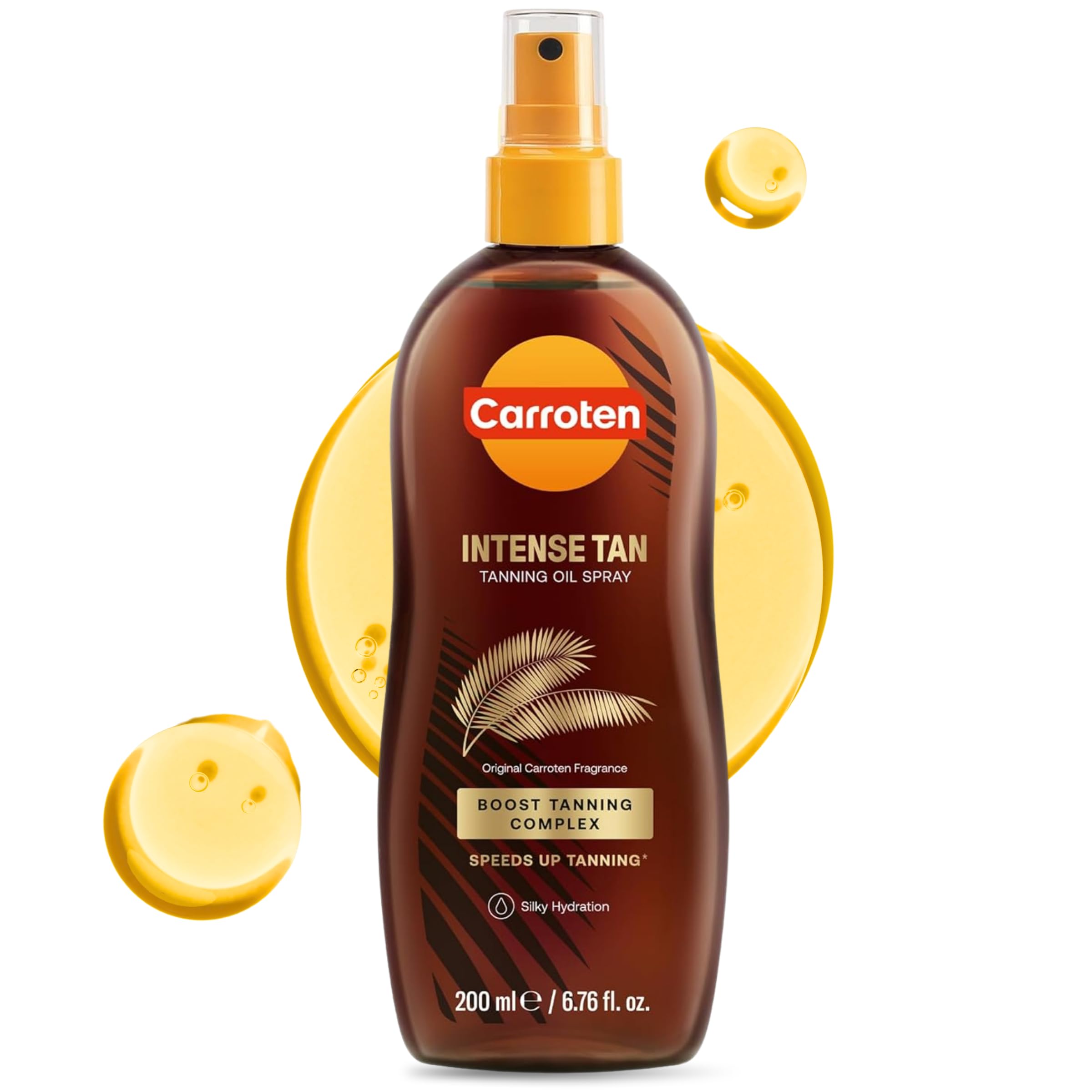 Carroten Intensive Tanning Oil Spray Browning Tan Accelerator Vitamin E and Carrot Coconut Oils Water-Resistant Silky Hydration Coconut