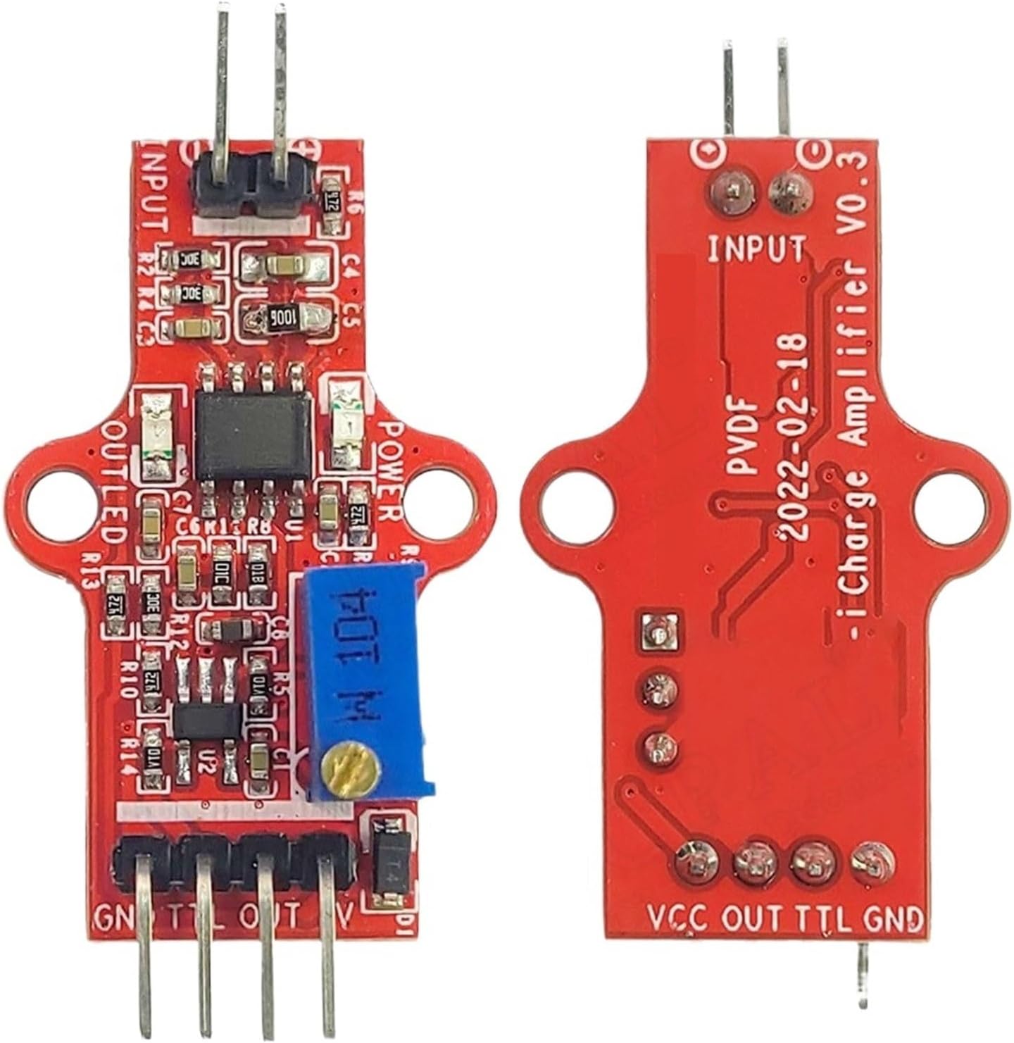Compatible for LDT0-028K Vibration Sensor PVDF Piezoelectric Film Electric Charge Amplifier Module Trigger Switch