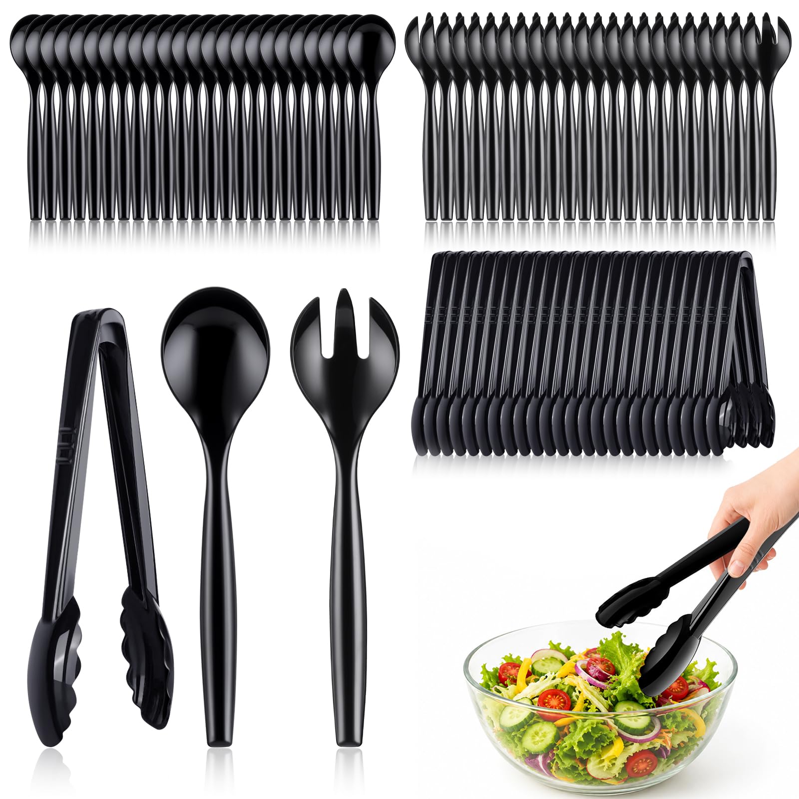 Plastic Serving Utensil Set - 18 Piece Buffet Set -9 Plastic Serving Utensil Set - 18 Piece Buffet Set -9