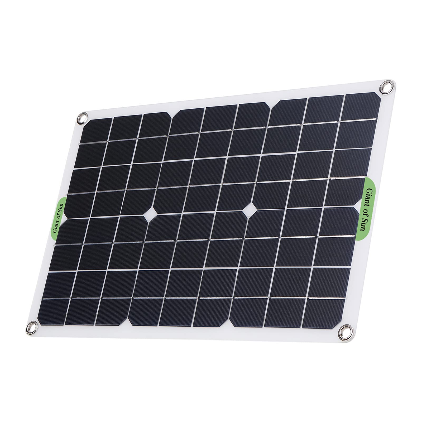 Pannello Solare Portatile, Modulo Fotovoltaico Monocristallino Ad Alta Efficienza da 20 W 18 V con 1 Interfaccia USB E 1 Porta di Ricarica di Tipo C, Facile da Usare