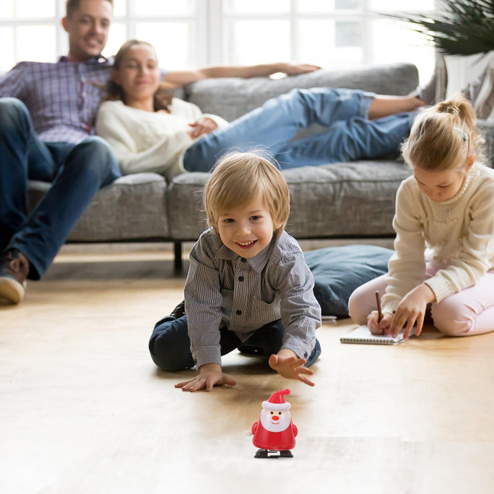 BESPORTBLE Jouet Mécanique de Noël à Remettre Marche Jouet Amusant pour Garçon pour Fille pour Fêtes