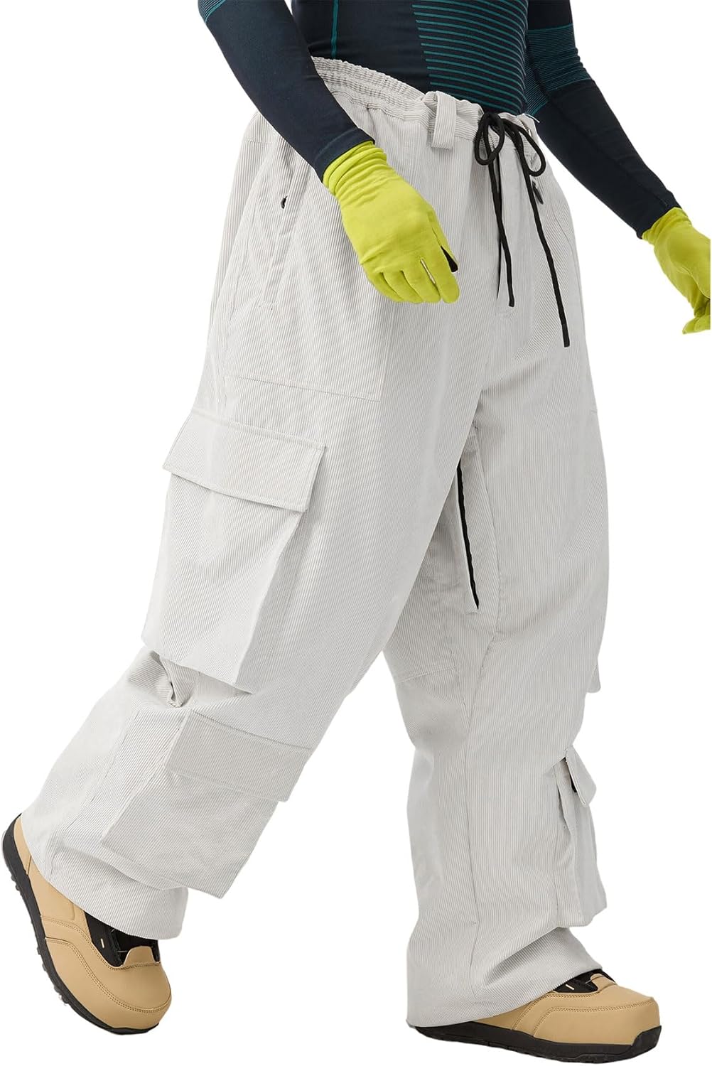 GSOU SNOW Mens Womens Baggy Snowboard Pants Cargo Ski Snow Pants Mutil Pockets Loose Fit Casual Pants