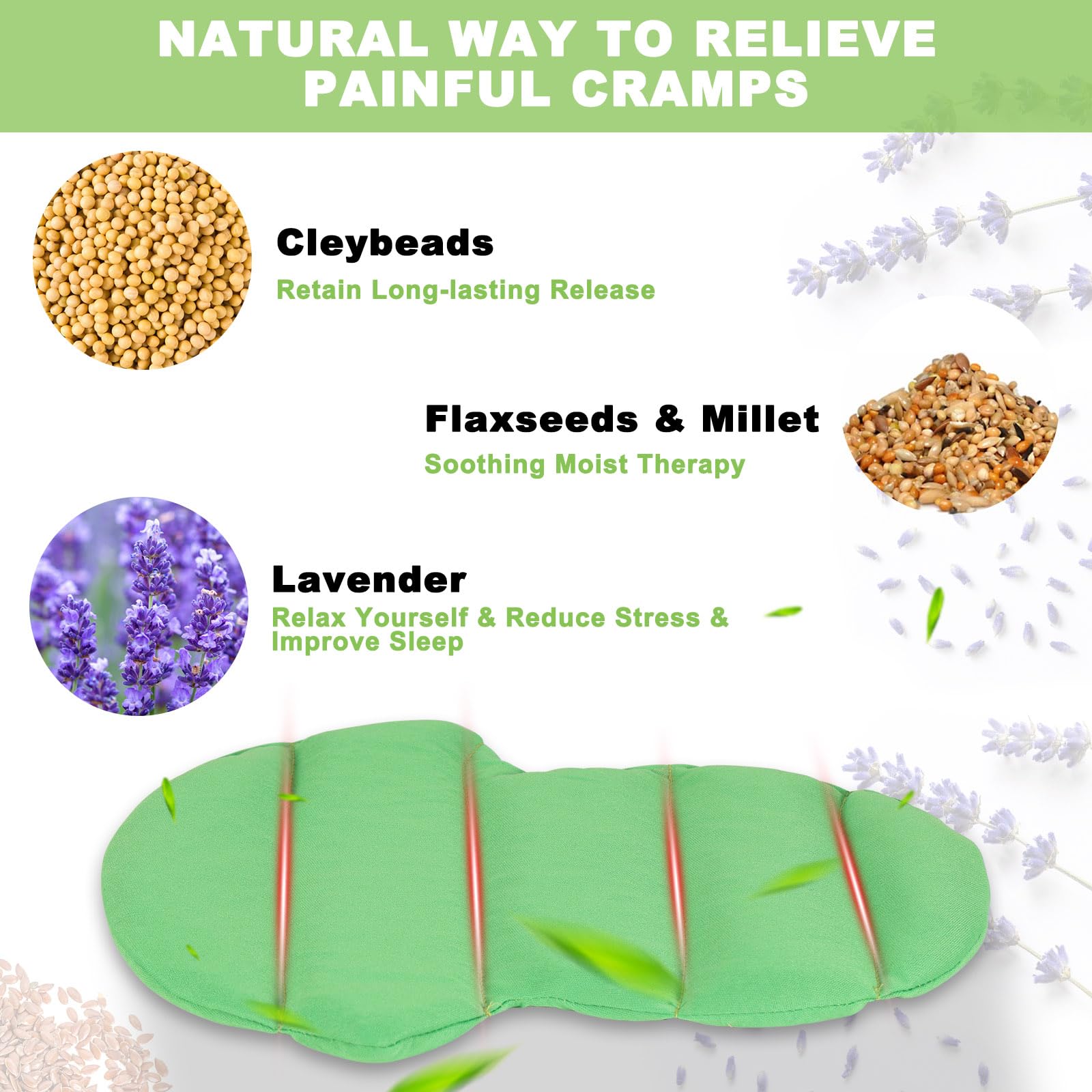 Almohadilla térmica para microondas para aliviar el dolor menstrual y calambres, linda almohadilla térmica de 16 x 12.6 pulgadas, para microondas, para alivio de calambres menstruales, animal de