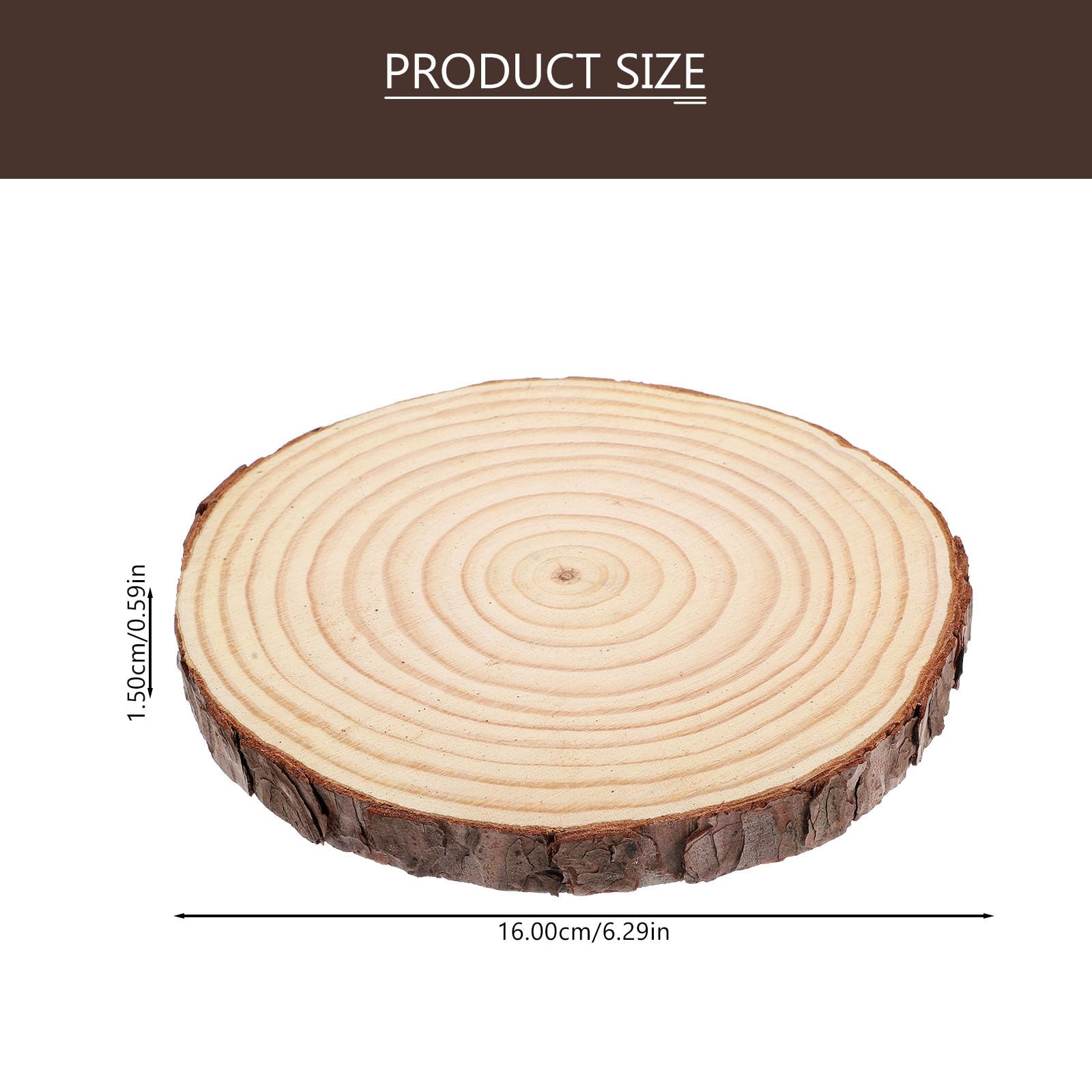 8 Piezas Rodajas de Madera Natural sin Terminar Redondas, para Manualidades