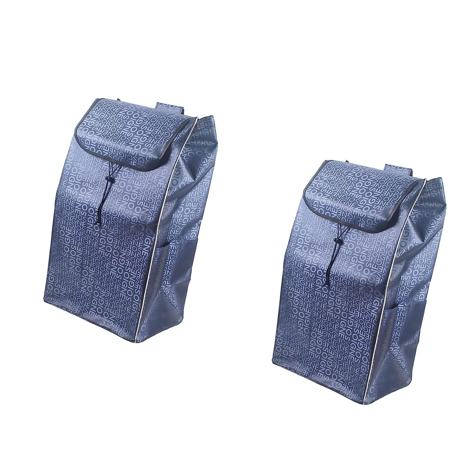 Torba zastępcza do koszyka na zakupy, torba na zakupy z tkaniny Oxford, wodoodporna torba na wózek 80 l, torba na zakupy wielokrotnego użytku, torba zastępcza do wózka, dł. 38 x szer. 30 x wys. 70 cm