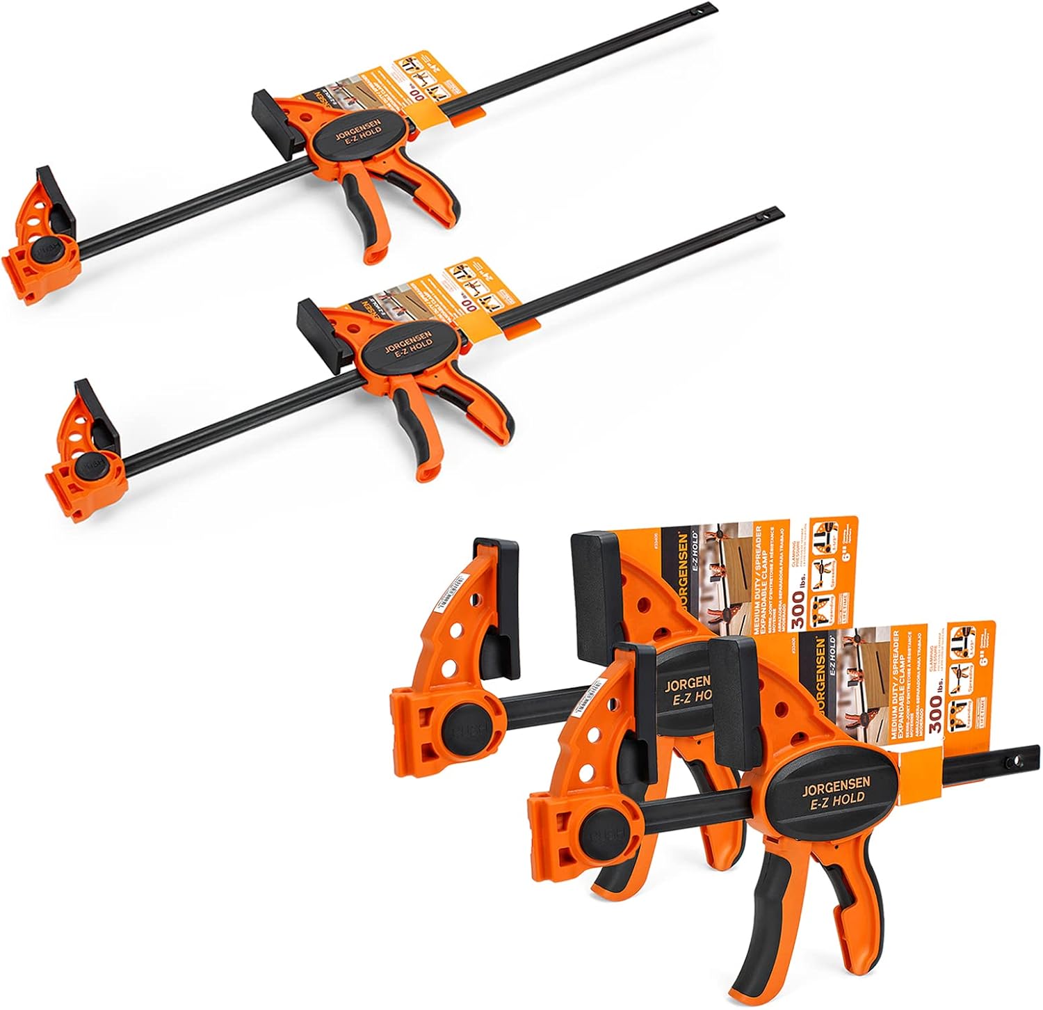 24" One Hand Clamp/Spreader, 2pack, Medium Duty, EZ Hold