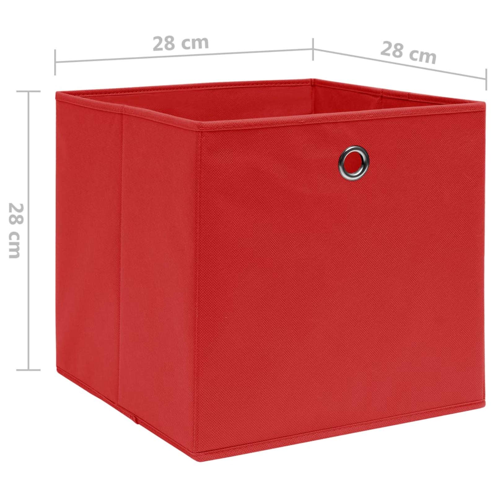Aufbewahrungsboxen 10 STK Spielzeugkiste, Aufbewahrungskiste, Kleideraufbewahrung, Kleideraufbewahrung & Organisation, Vliesstoff 28x28x28 cm Rot