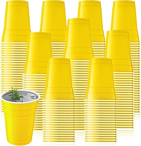 Miniatura 1 de Zopeal 200 vasos desechables de plástico de 18 onzas para bebidas, vasos de plástico resistentes para bebidas frías para cumpleaños, graduación,