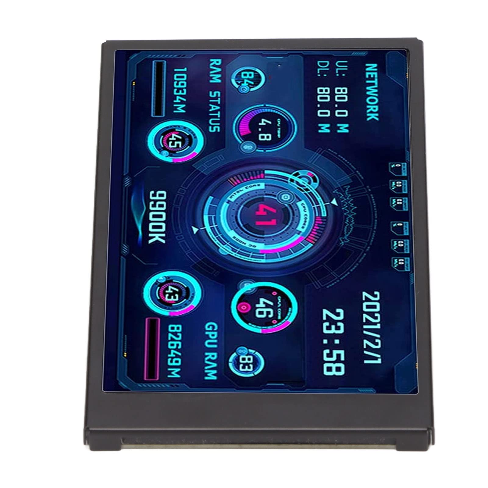 Mini Pantalla IPS USB de 3,5 Pulgadas, Monitor de Temperatura de Datos RAM de CPU de PC, Pantalla de Panel de Sensores, ángulo de Visión Completo, Interfaz USB C, para