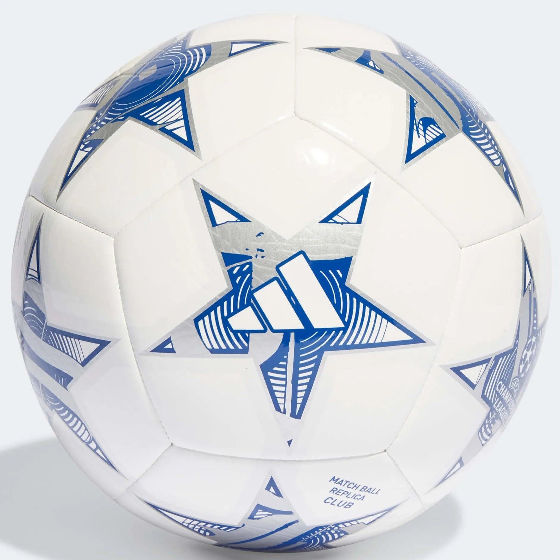 adidas UEFA Champions League 23/24 - Pallone da calcio, grafica ufficiale, stemma UEFA Champions League, richiede gonfiaggio, taglia 3-5, colori assortiti