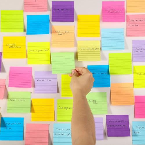 Miniatura 6 de Paquete de 72 5760 hojas de notas adhesivas de 3 x 3 pulgadas, bloc de notas adhesivas adhesivas autoadhesivas, bloc de notas para oficina, hogar,