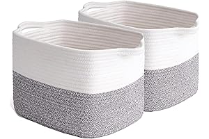 Woven Rope Baskets with Handles for Effortless Storage