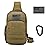 Valinov Tactical Shoulder Bag,Molle Shoulder Backpacks,Military Sling Daypack Backpack with USB Charging port (1 Pack Tan)