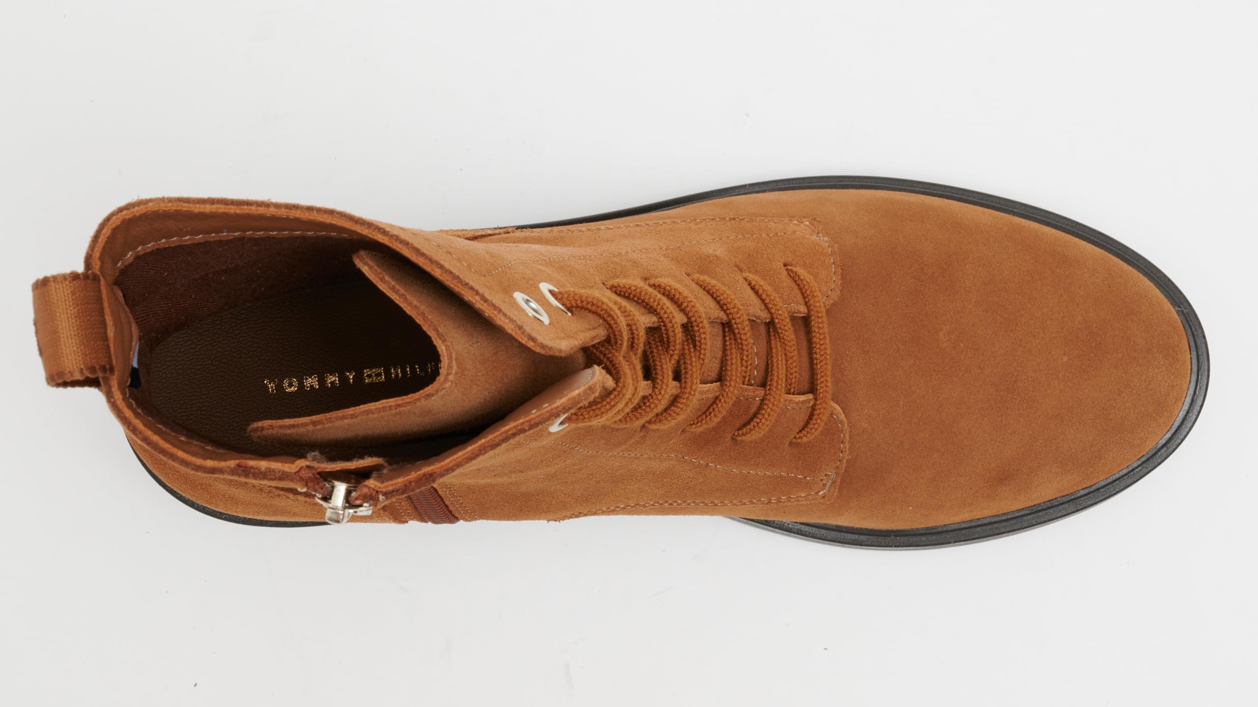 Tommy Hilfiger Botines Mujer Suede Mid Heel Laceup con tacón