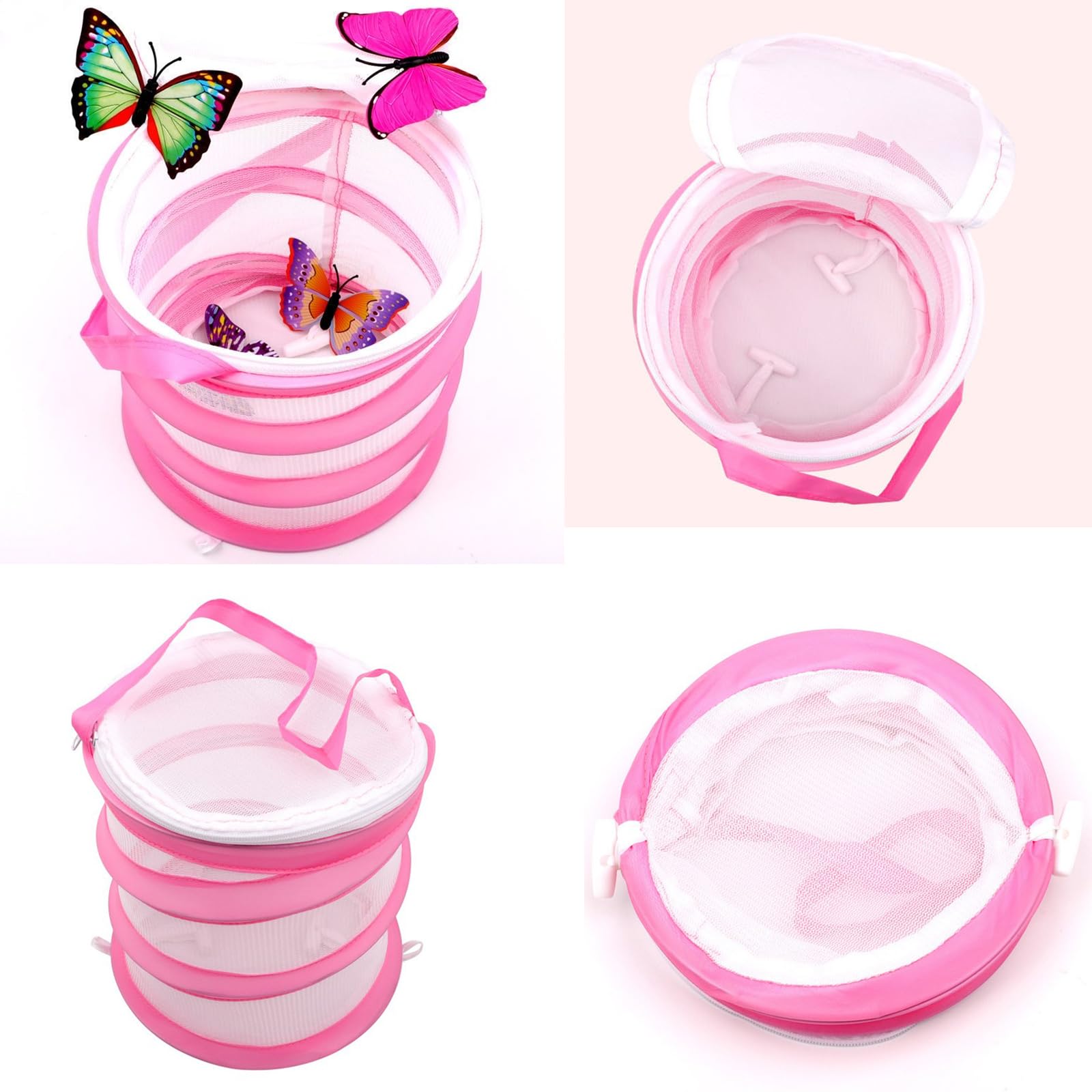TAIZER Papillon Habitat Cage,Habitat d'Insectes Insecte Élevage Cages Cage Insectes Habitat Pliable Portable Cage Maille D'élevage d'insectes Culture Végétale Boîte Reptiles Insectes Cage Mesh